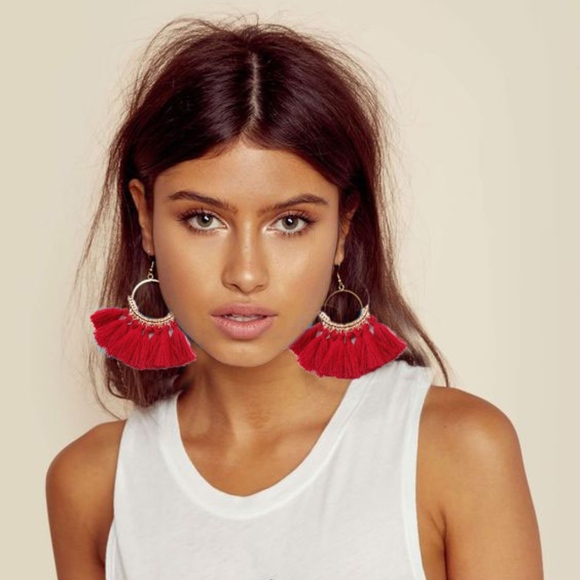 Salty Cold Brew Jewelry - Bohemian Tassel Fringe Hook Earring